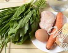 Щавелевый суп с курицей и яйцом Суп со щавелем из куриной грудки